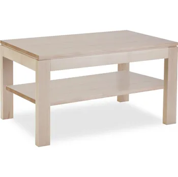 Konferenční stolek Callisto masiv buk - konferenční stůl s policí Barva: bílá, Rozměry: 55 cm/110 cm/65 cm/