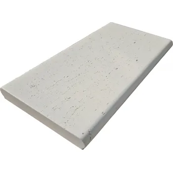 Venkovní dlažba Presbeton Lem bazénový Verto 600/597×318×45 mm průběžný reliéfní slonovinový (20)