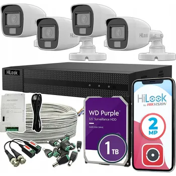 Bezpečnostní kamera Tubusová (bullet) AHD kamera Hikvision 4 kamery FULL HD TVICAM-B2M-20DL barevná detekce 2 Mpx