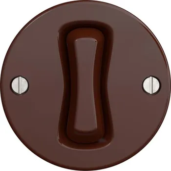 vypínač Kliklap - Retro jednopólový vypínač bez rámečku č. 1 hnědá