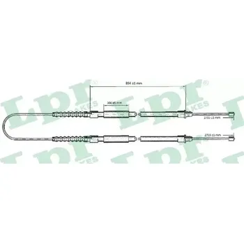 Lanko parkovací brzdy LPR Tažné lanko parkovací brzdy LP C0174B