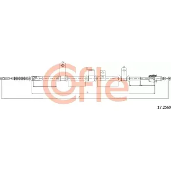 Autodíl COFLE Tažné lanko parkovací brzdy CFL 92.17.2569