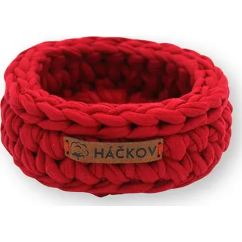 Úložný box Háčkov Háčkovaná šperkovnička Barva: Ruby