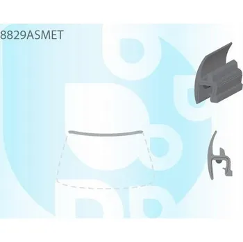 Autosklo PILKINGTON Vrchní bauset (lišta) čelního okna AS 8829ASMET