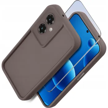 Pouzdro na mobilní telefon Zadní Kryt KrainaGSM pro Motorola Moto G55 hnědý