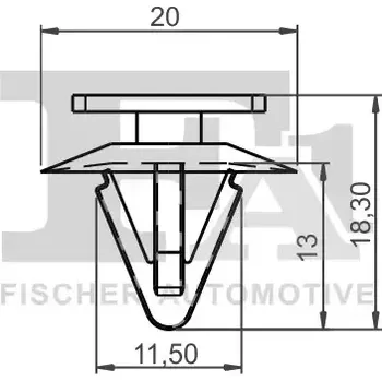 Lišta karosérie FA1 Klip ozdobné / ochranné lišty FA1 73-40001.10