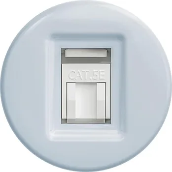 Elektrická zásuvka Kliklap - Retro datová zásuvka bez rámečku modrá