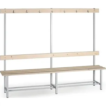 Věšák Biedrax Lavička s věšáky a roštem do šatny LS7502 - délka 2 m