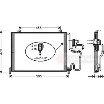 Klimatizace automobilu VAN WEZEL Kondenzátor - klimatizace VAW 43005245