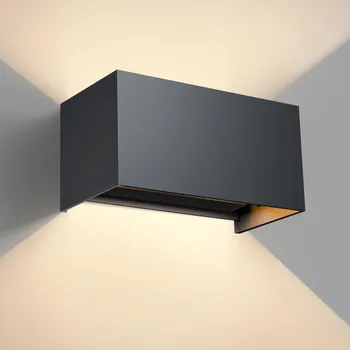 Nástěnné svítidlo Vatato LED nástěnné svítidlo 24W 3000K IP65 nastavitelné tmavě šedá