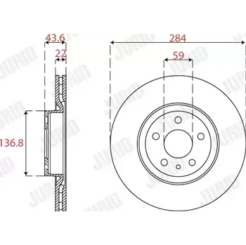 Brzdový kotouč JURID Brzdový kotouč - 284 mm JRD 563273JC