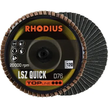 Rhodius 303937 LSZ QUICK vějířovitý brusný kotouč nerezová ocel, ocel, neželezné kovy 10 ks