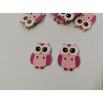 Knoflík Dřevěný knoflík sovička č.4