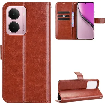 Pouzdro na mobilní telefon Crazy knížkové pouzdro na Realme 14 5G - hnědé