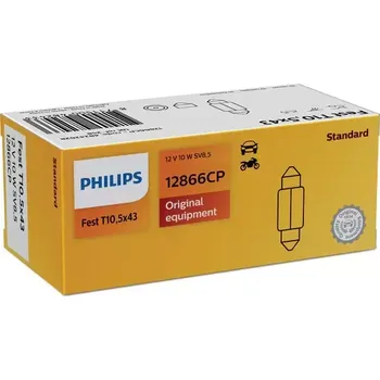 Autožárovka PHILIPS Žárovka C10W 12V 10W SV8,5 PHI 12866CP