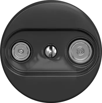 Elektrická zásuvka Kliklap - Retro účastnická zásuvka TV+R (průběžná) bez rámečku antracit