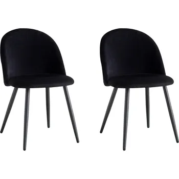 Jídelní židle HJhomeheart jídelní židle sametové černé set