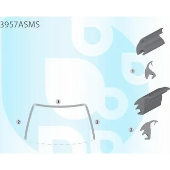 Autosklo PILKINGTON Bauset (lišta) čelního okna AS 3957ASMS
