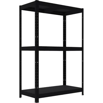 regál Kovový regál do domácnosti Biedrax 40 x 100 x 120 cm, černý - 3 police kovové
