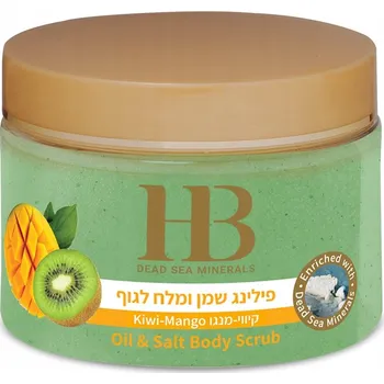 Tělový peeling Tělový peeling s olejem a solí z Mrtvého moře – kiwi a mango, 450 g