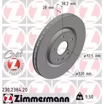 ZIMMERMANN Brzdový kotouč COAT Z - 330 mm ZIM 230.2384.20