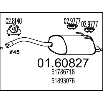 Auto-moto MTS Zadní tlumič výfuku MTS 01.60827