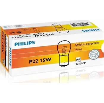 Autodoplněk PHILIPS Žárovka s paticí 12V 15W BA15s PHI 12401CP