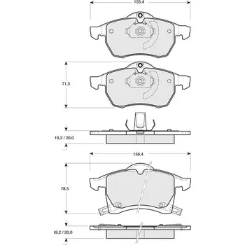 Brzdová destička Starline Sada brzdových destiček BD S081