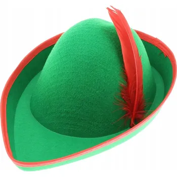Klobouk Klobouk Robin Hood Petr Pan tyrolský zelený