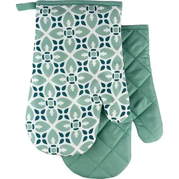 Euromat Chňapka kuchyňská/rukavice s magnetem a poutkem - Geometrie mátová