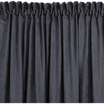 Závěs Závěs MILANA klasická transparentní dračí páska 10 cm s třásněmi 3 cm grafitový, velikost 140x245