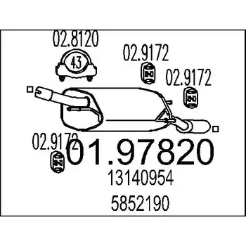 Auto-moto MTS Zadní tlumič výfuku MTS 01.97820