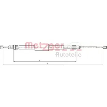 Lanko parkovací brzdy METZGER Tažné lanko parkovací brzdy MTG 10.6687