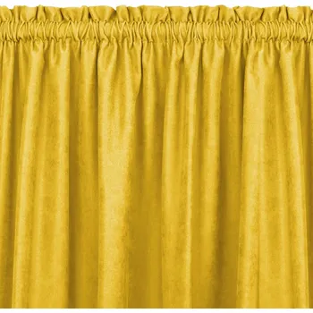 Závěs Závěs Homede Milana s tunelem a nařasením hořčicově žlutý, velikost 140x245