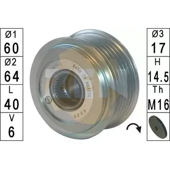 Alternátor ERA Alternátorová volnoběžka ERA ZN5625