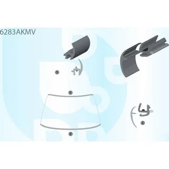 Autosklo PILKINGTON Bauset (lišta) čelního okna - horní + spodní lišta AS 6283AKMV