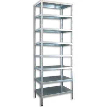 Dílenský regál Biedrax Šroubovaný regál do spíže Biedrax, pozinkovaný - 45 x 100 x 250 cm, 8 polic