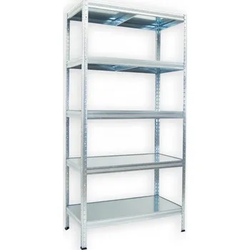 regál Kovový regál do domácnosti Biedrax 50 x 75 x 180 cm, pozinkovaný - 5 polic pozink
