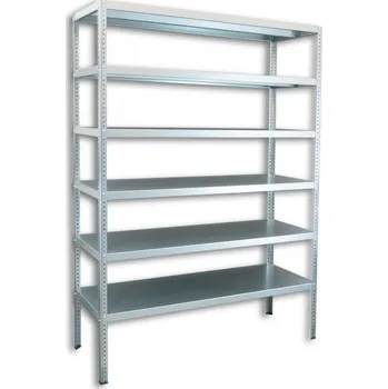 Prodejní regál Šroubovaný regál na šanony Biedrax 75 x 100 x 200 cm, pozinkovaný - 6 polic