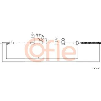 Autodíl COFLE Tažné lanko parkovací brzdy CFL 17.1081