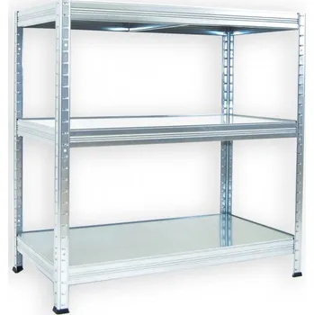 Dílenský regál Kovový regál do technické místnosti Biedrax 35 x 75 x 90 cm, pozinkovaný - 3 police pozink