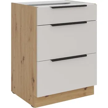 Koupelnový nábytek LEMPERT Dolní skříňka Solea 8 (60 cm) - kašmír / dub artisan