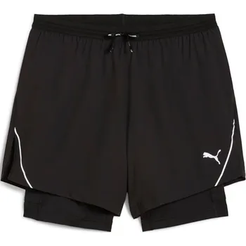 Pánské oblečení Pánské kraťasy PUMA M RUN ULTRAWEAVE 2IN1 5 SHORT​ 526635-01 ČERNÁ XL
