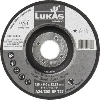 Brusný kotouč Lukas Brusný kotouč T27 na ocel 125x4 mm s klikou