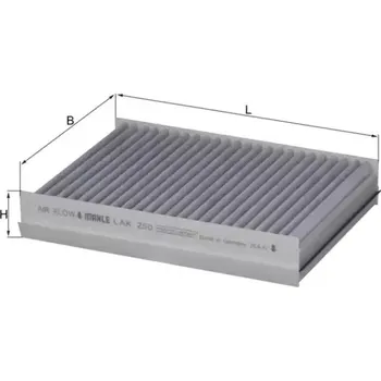 Kabinový filtr MAHLE Filtr vzduchu v interiéru MAO LAK 250