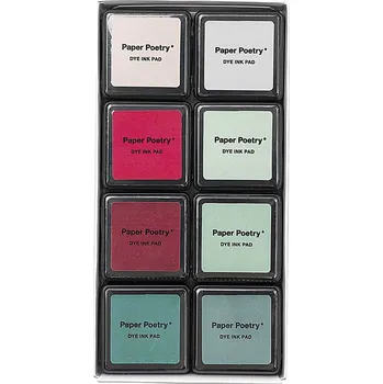 Sada 8 barev na papírové inkoustové razítko