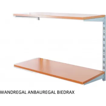 regál Biedrax Nástěnný regál přídavný 50 x 40 x 50 cm, stříbrný - 2 police třešeň