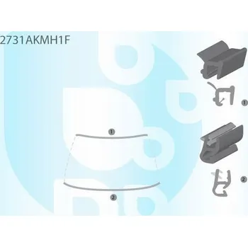 Autosklo PILKINGTON Bauset (lišta) čelního okna AS 2731AKMH1F