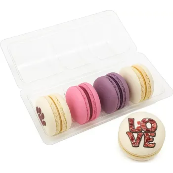 Transparentní krabička na 4 makronky 16,6x8 cm