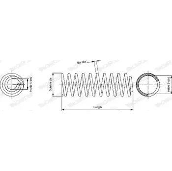 Auto-moto MONROE Pružina podvozku MO SP0736